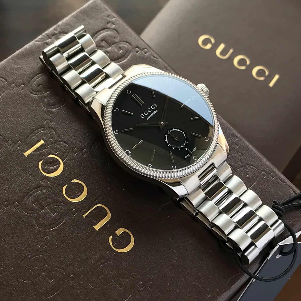 Gucci G-Timeless 40mm Silver Black Dial Automatic Mens Watch