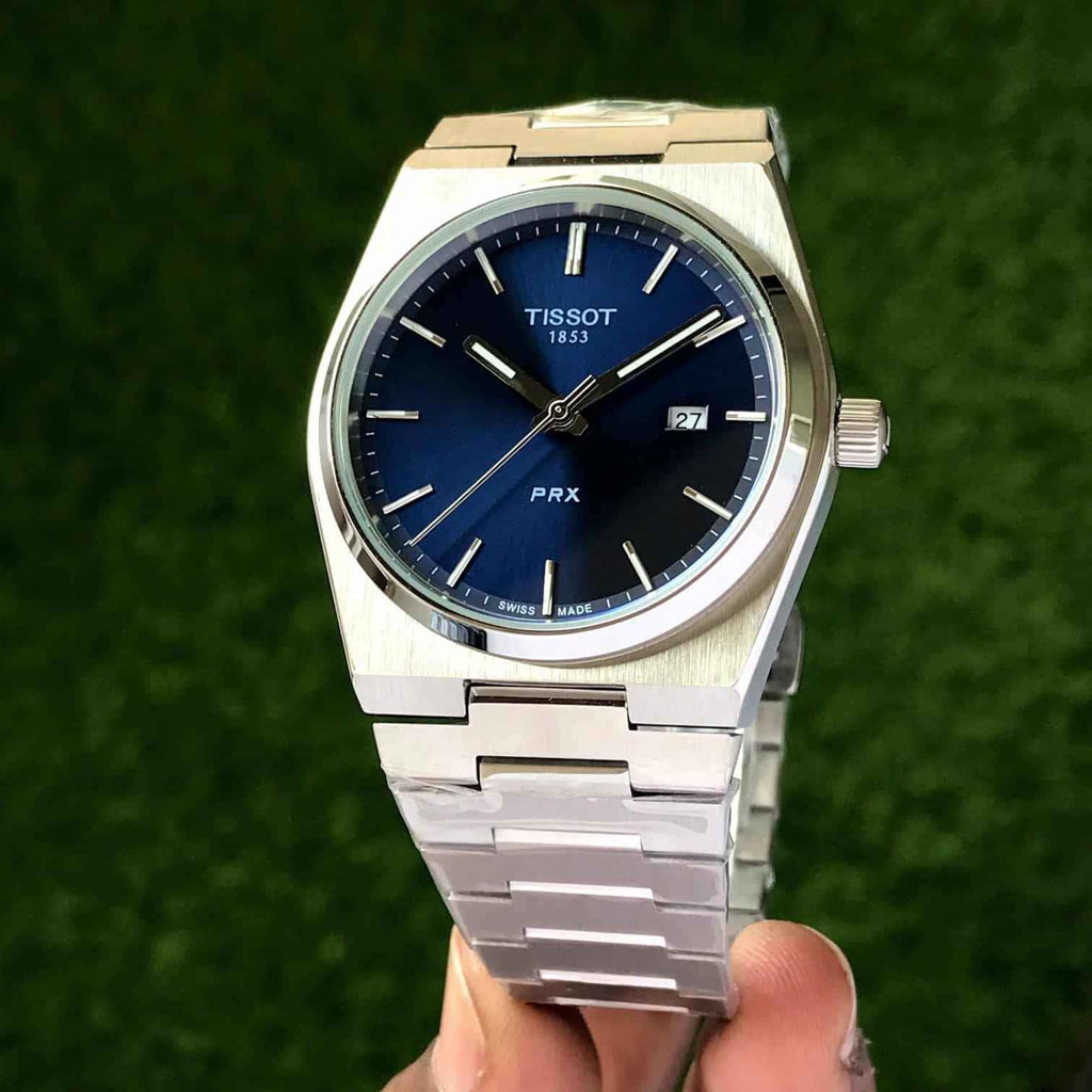 Tissot PRX T-Classic Stainless Steel Blue Dial Japanese Quartz Mens Watch