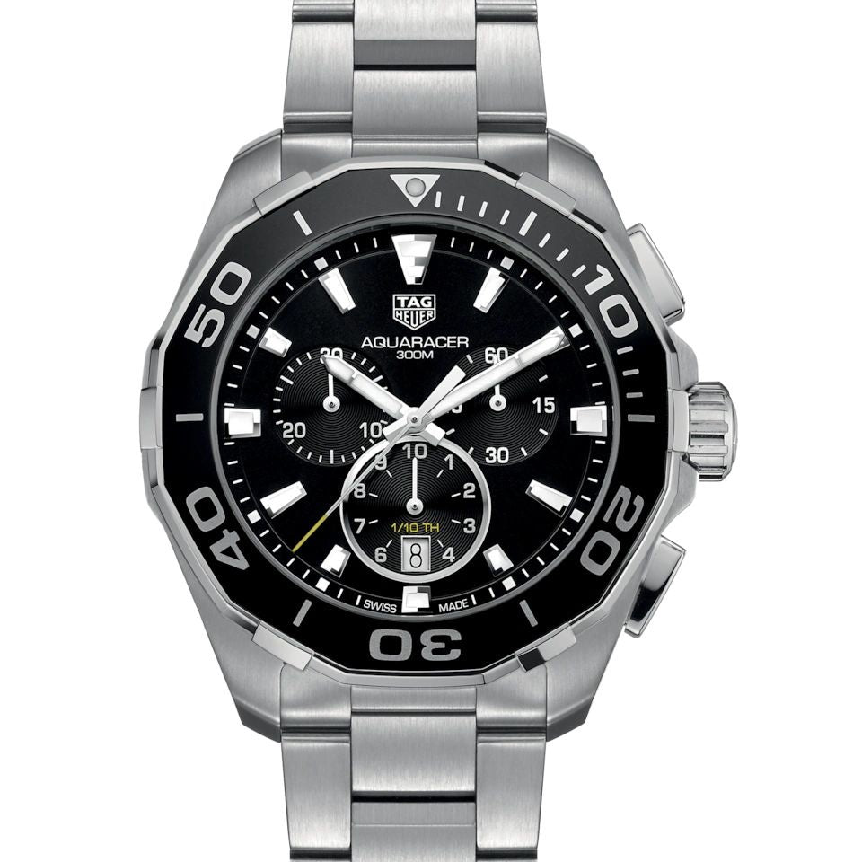 Tag Heuer Aquaracer Stainless Steel Black Dial Master Quality Mens Watch