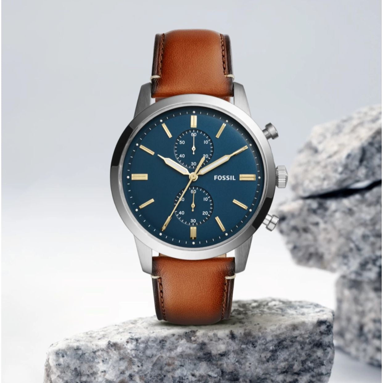 Fossil FS5279 Townsman Chronograph Luggage Leather Mens Watch