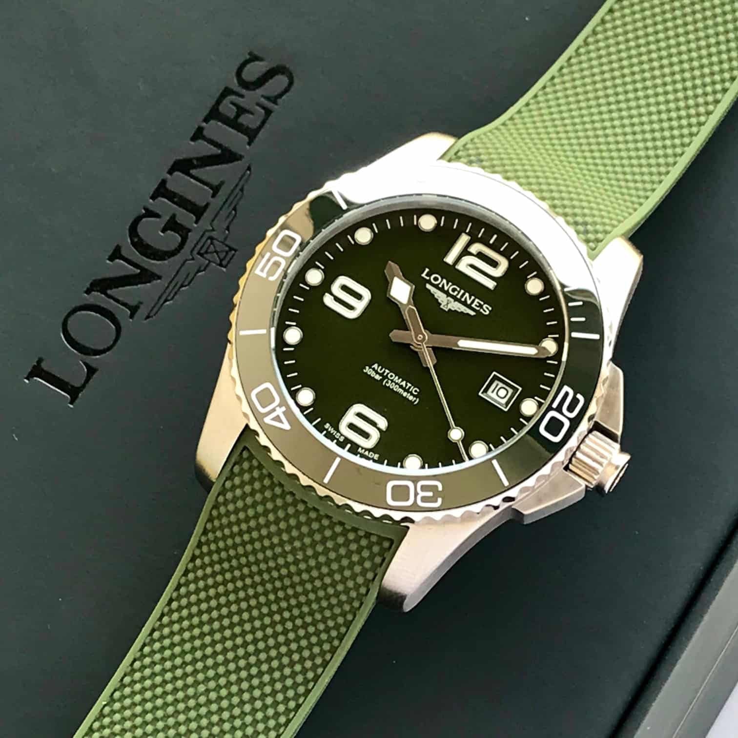 Longines HydroConquest Automatic Green Dial Mens Watch