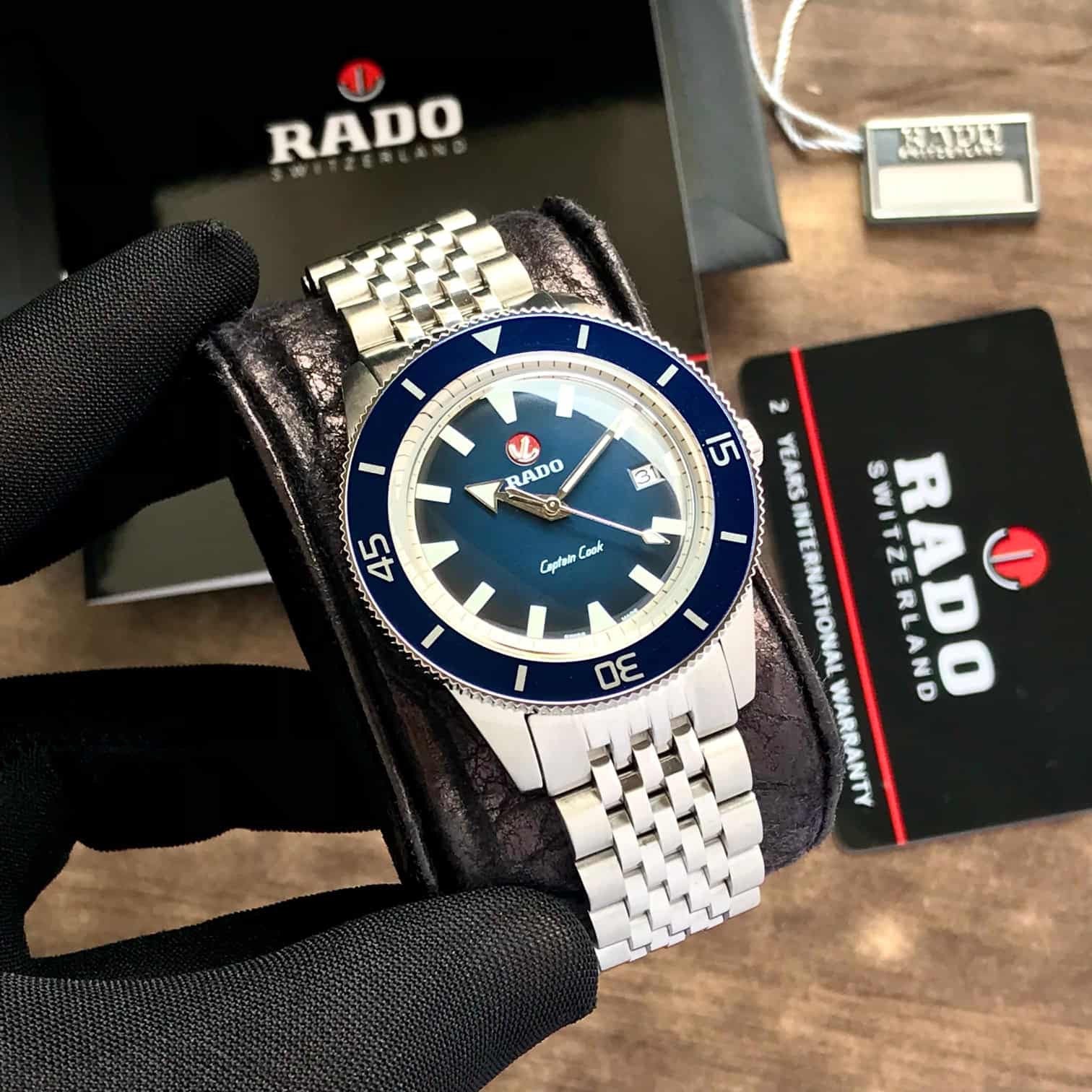 Rado Captain Cook Silver Blue Dial Automatic Men’s Watch