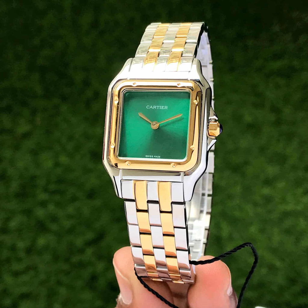 Cartier Santos Premium Women's Watch – Green Dial Edition