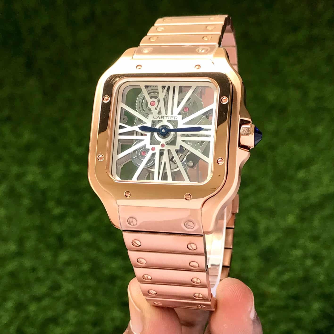 Cartier Santos De Skeleton Rosegold Automatic Men’s Watch