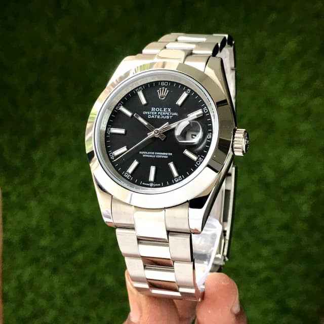 Rolex Daytona Date Just 41 Stainless Steel Silver Black Dial Automatic Master Quality Mens Watch