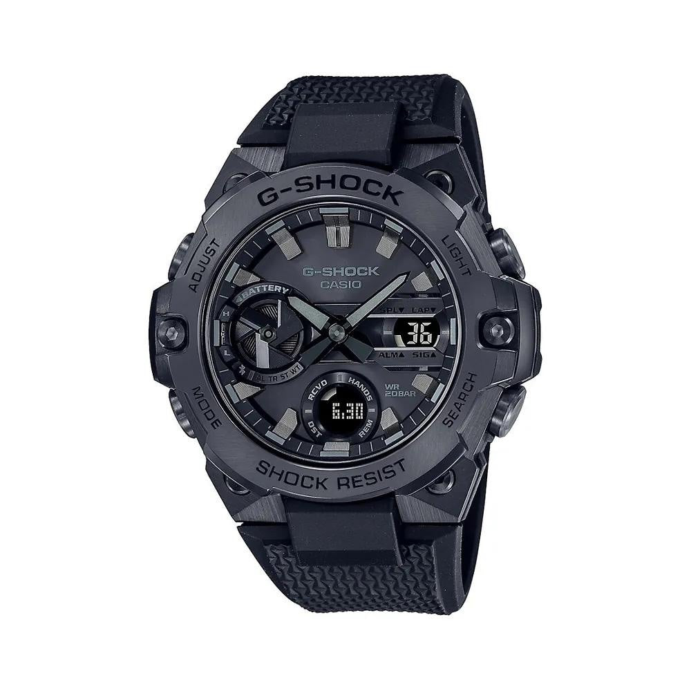 Casio Gshock B-400 Round Full Black Mens Watch