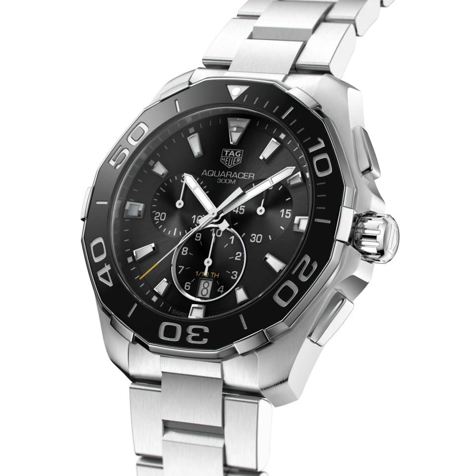 Tag Heuer Aquaracer Stainless Steel Black Dial Master Quality Mens Watch