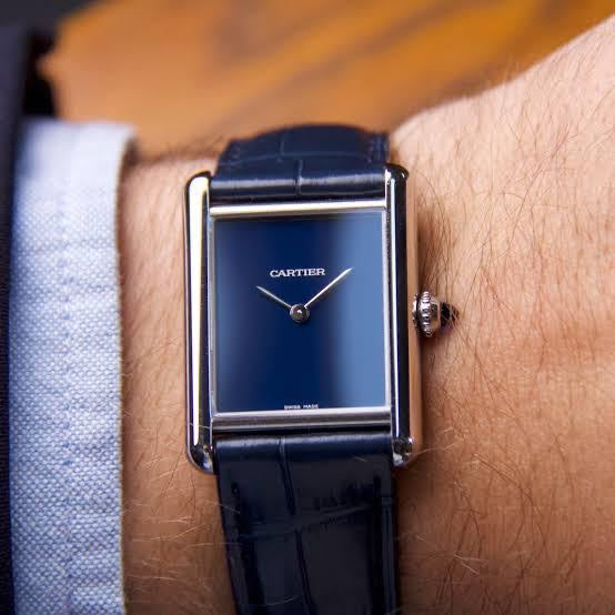 Cartier Tank Silver Green Premium Unisex Watch