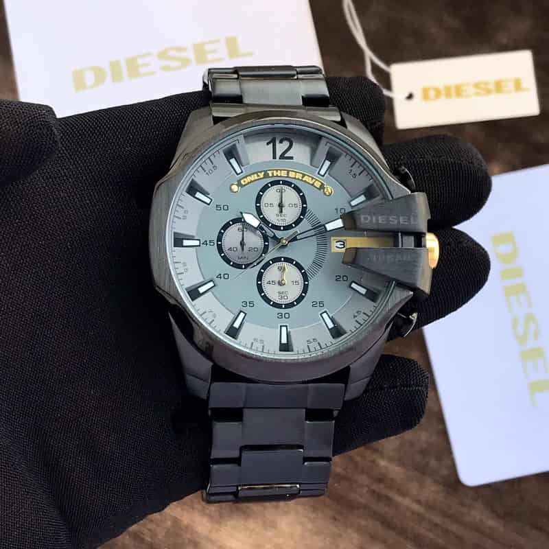 Diesel Mega Chief DZ4379 Black & Grey Chronograph Mens Watch