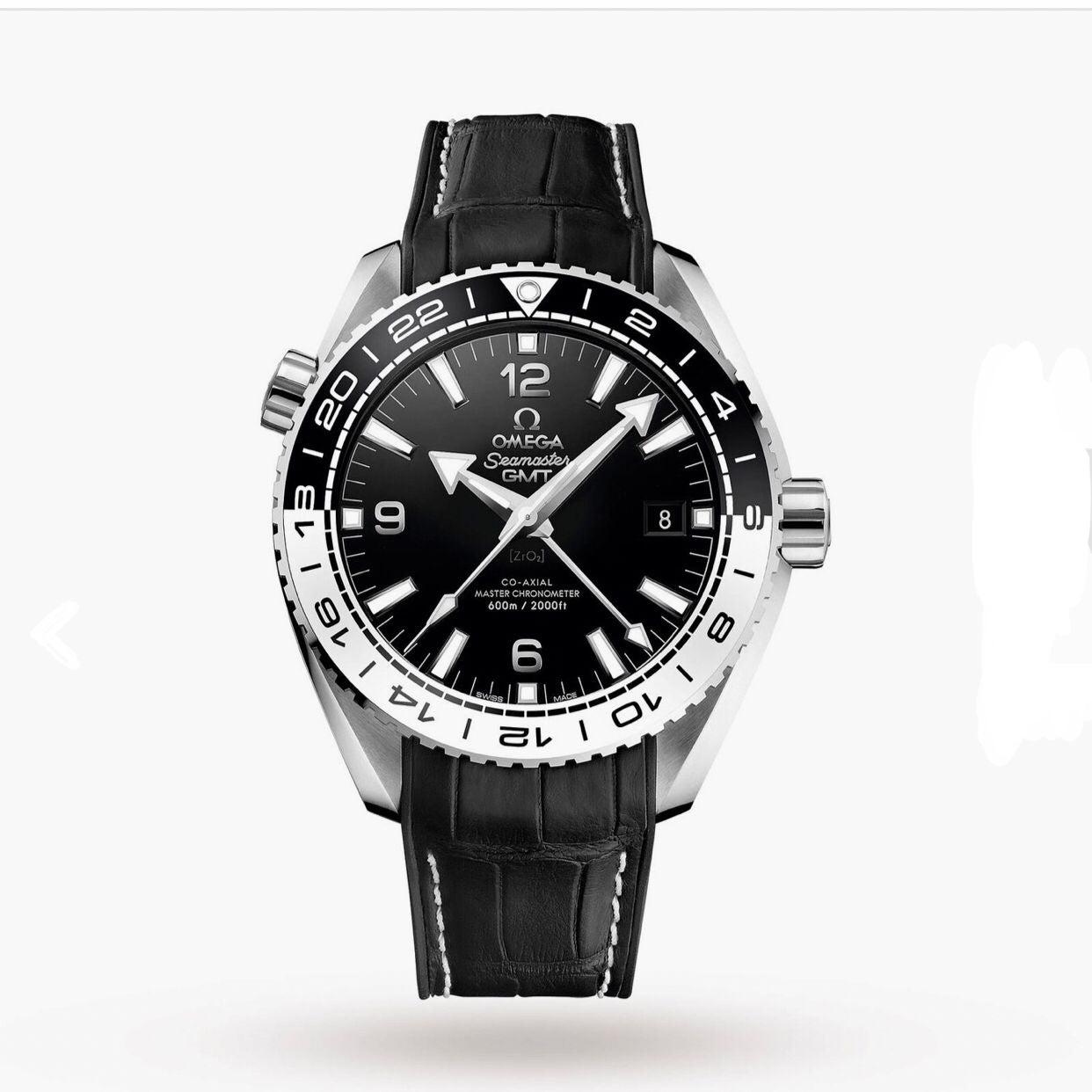 Omega Seamster Super Ocean GMT Premium Automatic Black LeatherMens Watch
