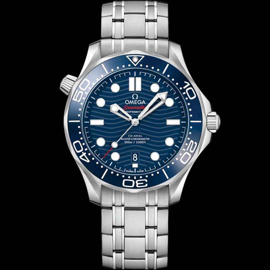 Omega Seamaster Co-Axial Master Chronometer Stainless Steel Blue Dial Automatic Mens Watch