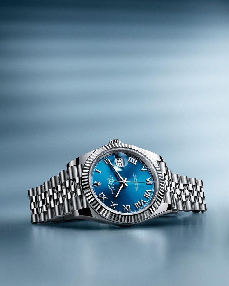 Rolex Date Just 41 Blue Roman Numeral Dial Men’s Watch