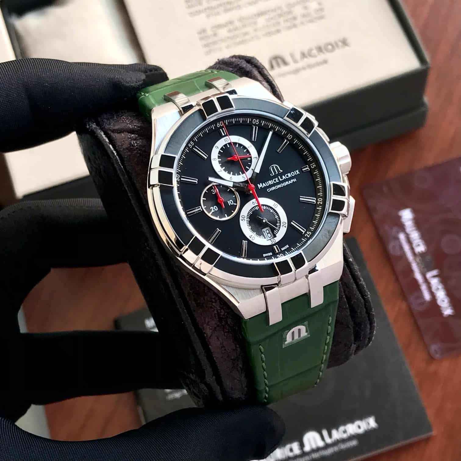 Maurice Lacroix Aikon Authentic AI1018 44mm Quartz Mens Watch