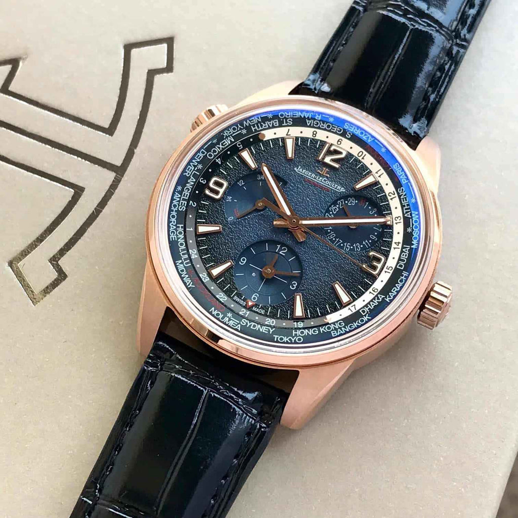 JaegerLeCoultre Geographer Swiss ETA Movement Self Winding Automatic Mens Watch