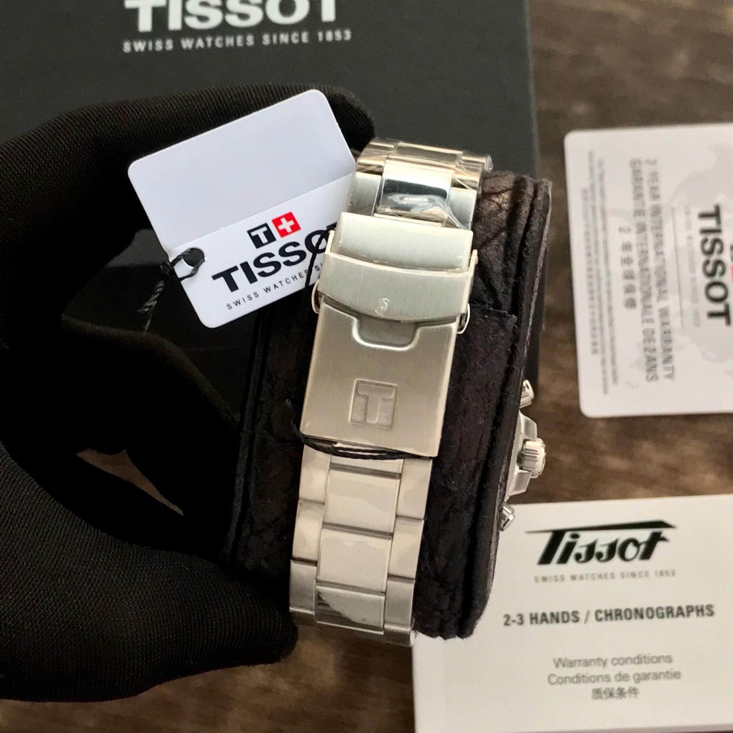 Tissot Seastar 1000 Chronograph’s Silver Black Dial Authentic Quality Men’s Watch