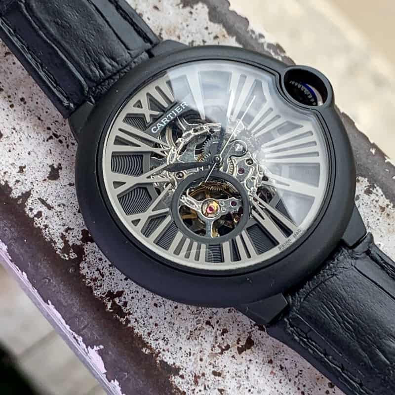 Cartier Ballon Bleu Skeleton Black Dial Swiss Automatic Premium Men’s Watch