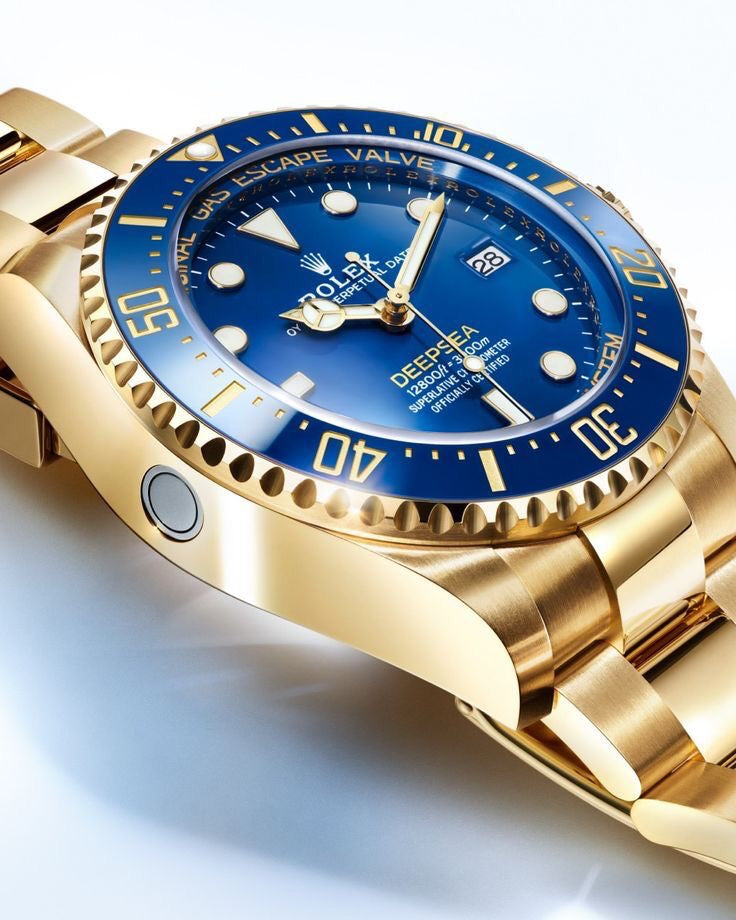 Rolex Deepsea Premiums 43 Gold Blue Dial Automatic Mens Watch