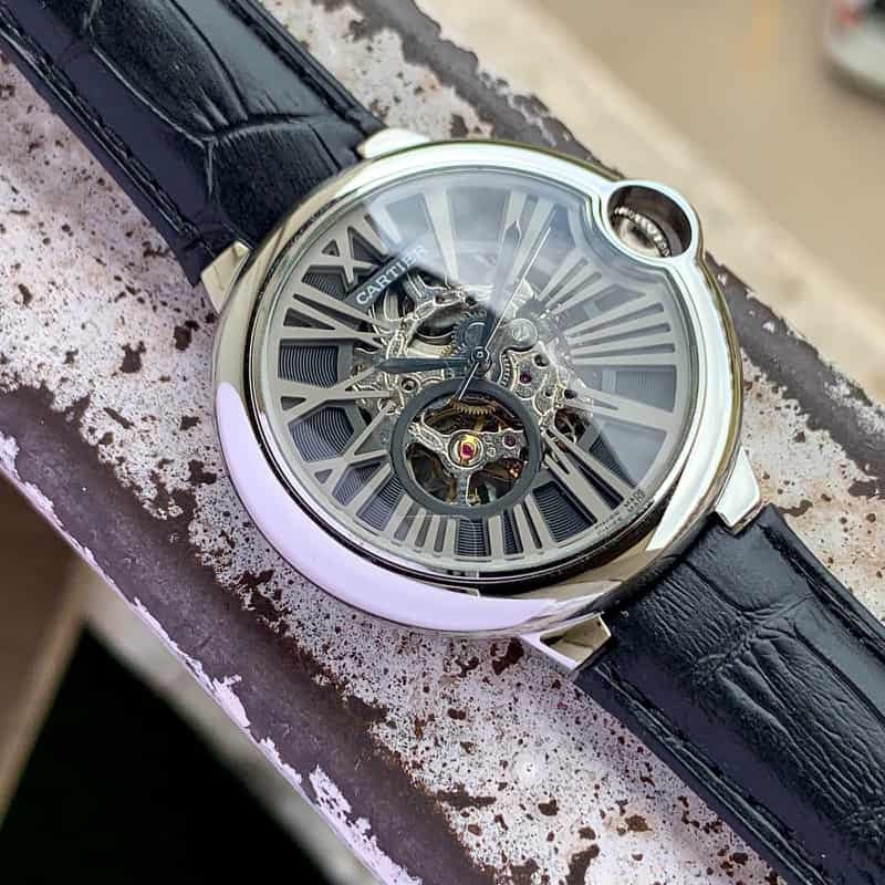 Cartier Ballon Bleu Skeleton Silver Dial Swiss Automatic Premium Men’s Watch