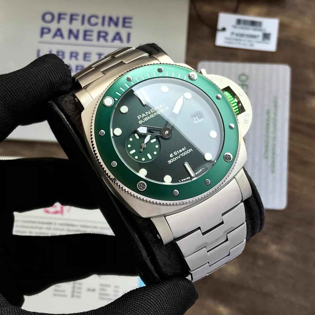 Luminor Panerai Submersible Stainless eSteel Green Dial Automatic Premium Quality For Men’s Watch