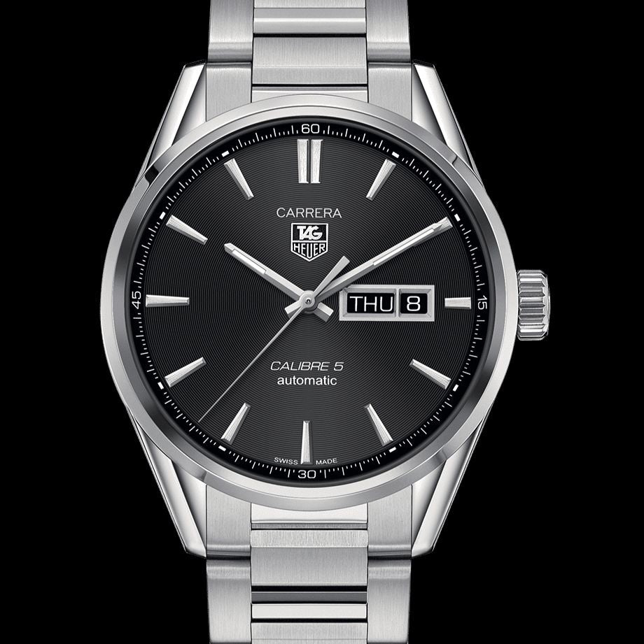 Tag Heuer Calibre 5 Stainless Steel Black Dial Automatic Master Quality Mens Watch