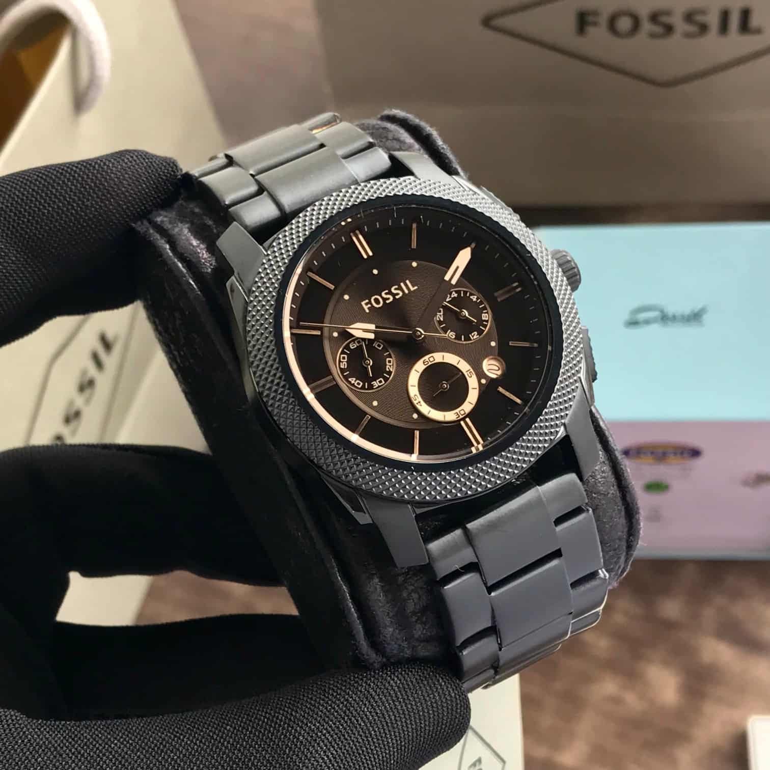 Fossil FS4682 Japanese Brown Dial Stainless Steel Metal Chain Men’s Watch