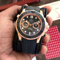 Omega Seamster 300m Co-Axial Chronograph Japanese Black Rubber Strap Mens Watch