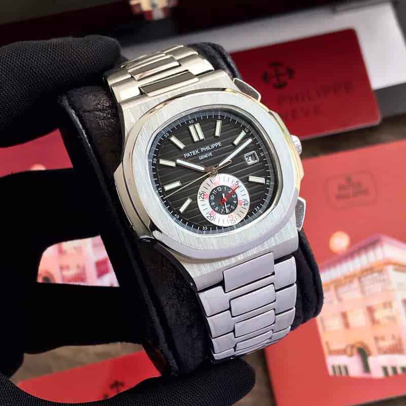 Patek Philippe Nautilus 5980A Stainless Steel Black Dial Automatic Mens Watch