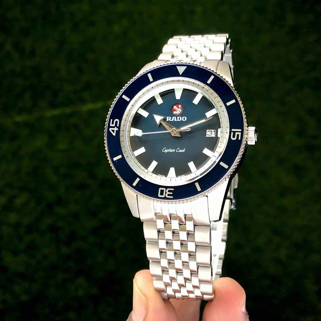 Rado Captain Cook Silver Blue Dial Automatic Men’s Watch