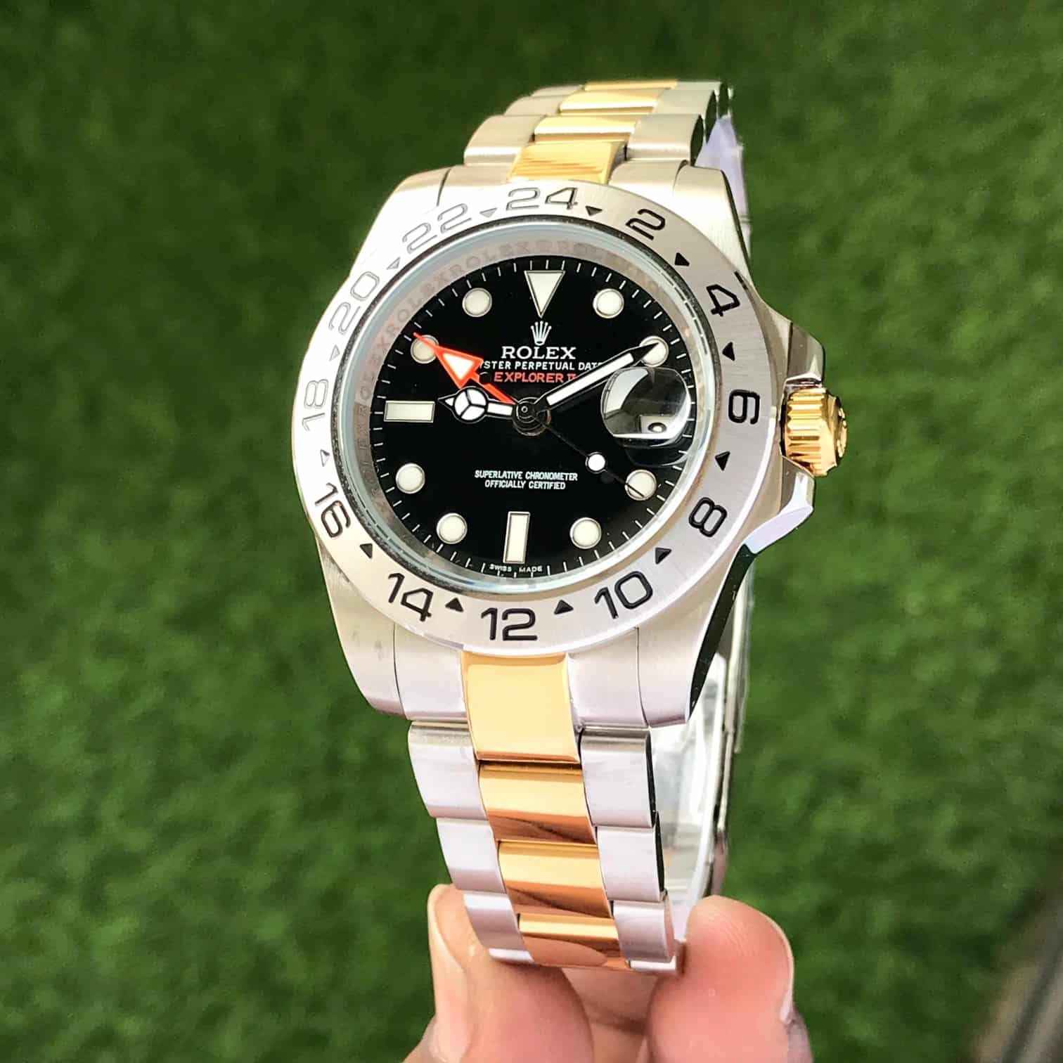 ROLEX, WATCHES FOR HIMRolex Explorer || Two Tone Premiums Automatic Stainless Steel Black Dial Mens Watch