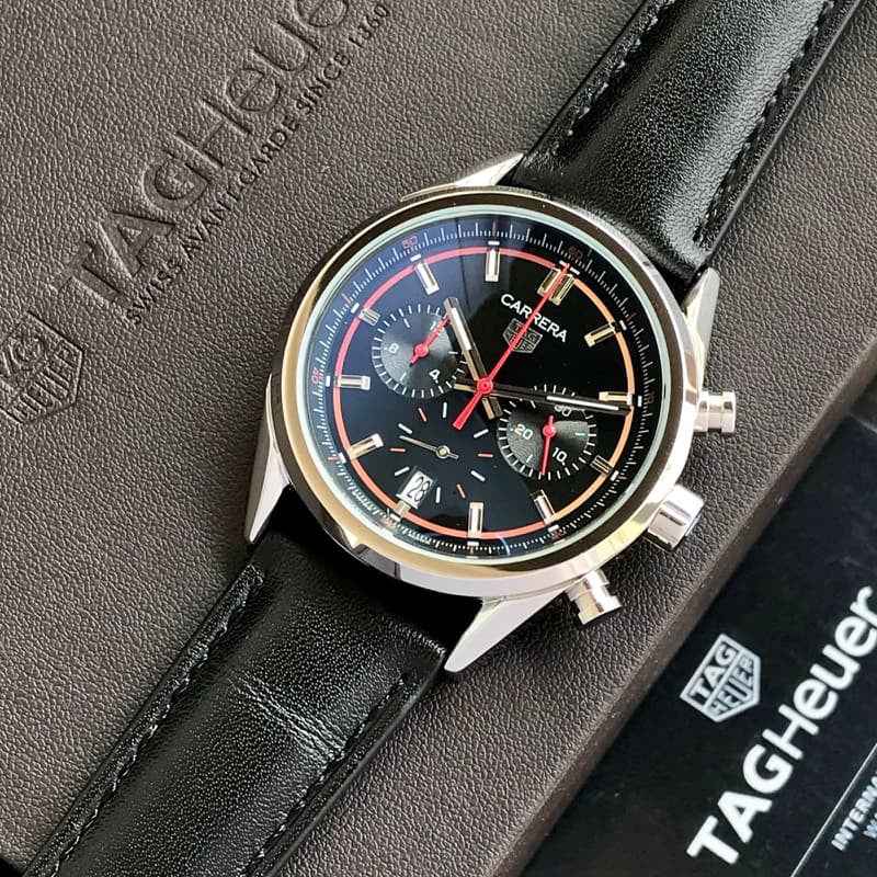 Tag Heuer Carrera Japanese Machinery Black Dial Master Quality Mens Watch