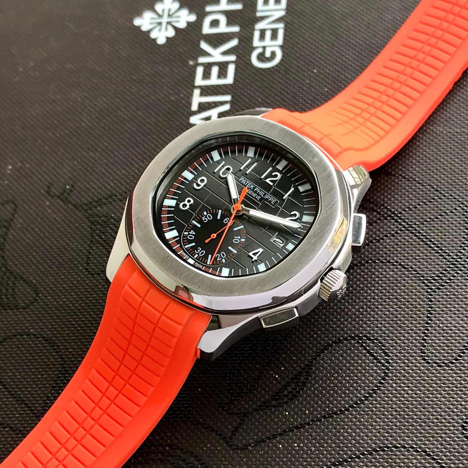 Patek Philippe Aquanaut Chronograph 5968A Orange Strap Automatic Men’s Watch
