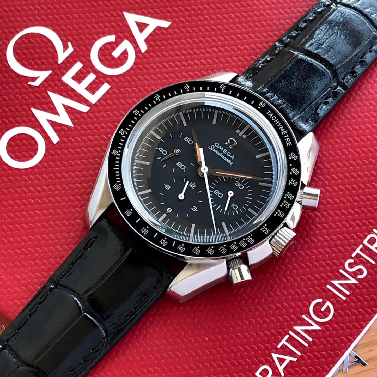 Omega Seamster Zurich Edition Japanese Black Leather Mens Watch