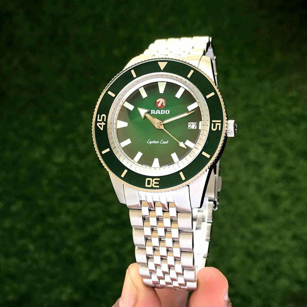 Rado Captain Cook Silver Green Dial Premium Automatic Men’s Watch