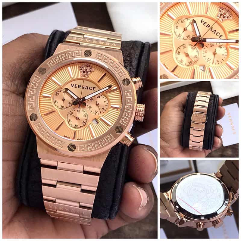 VERSACE Chronograph VEZ900421 Rosegold Dial Men Watch