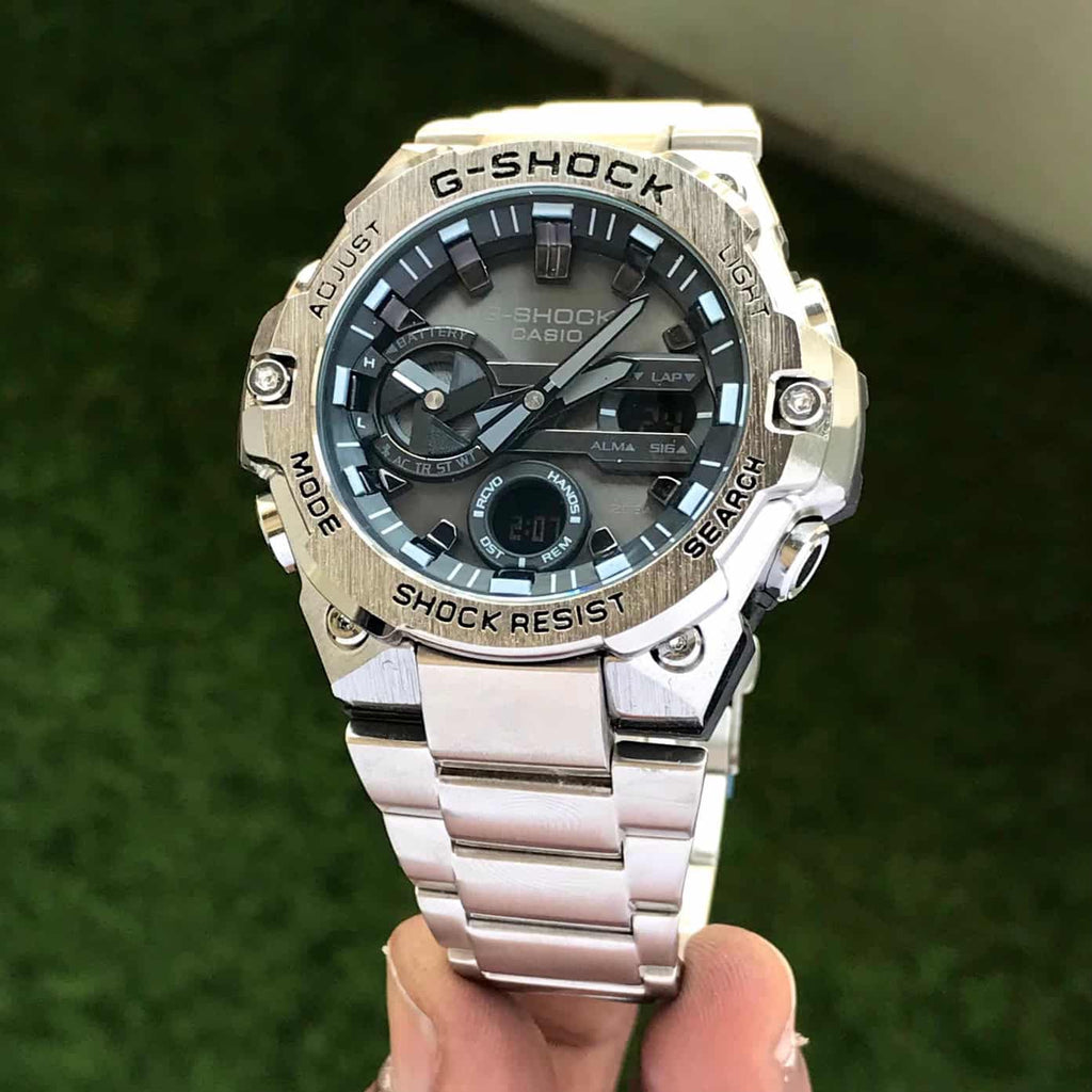 Casio Gshock G-Steel GST-B400 Stainless Steel Grey Dial Men’s Watch