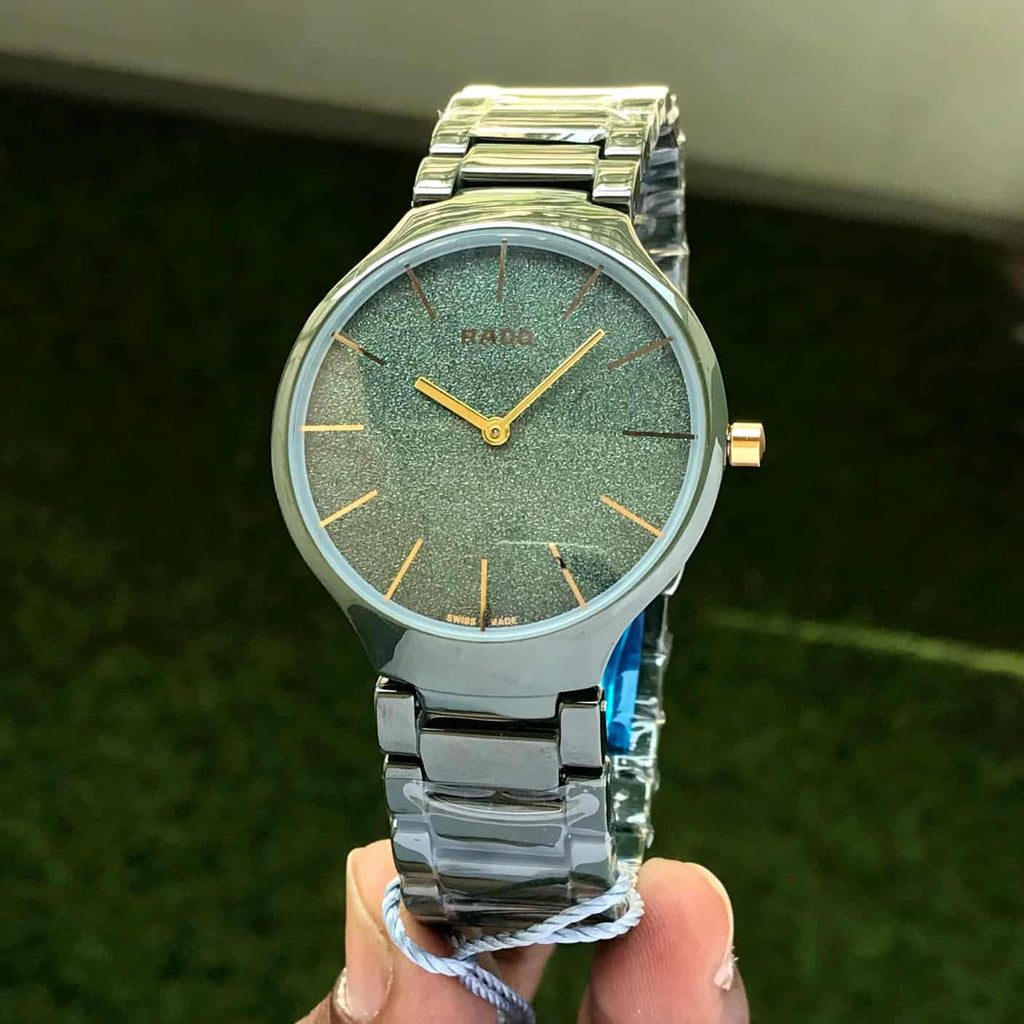 Rado True Thinline Green Ceramica Japanese Unisex Watch