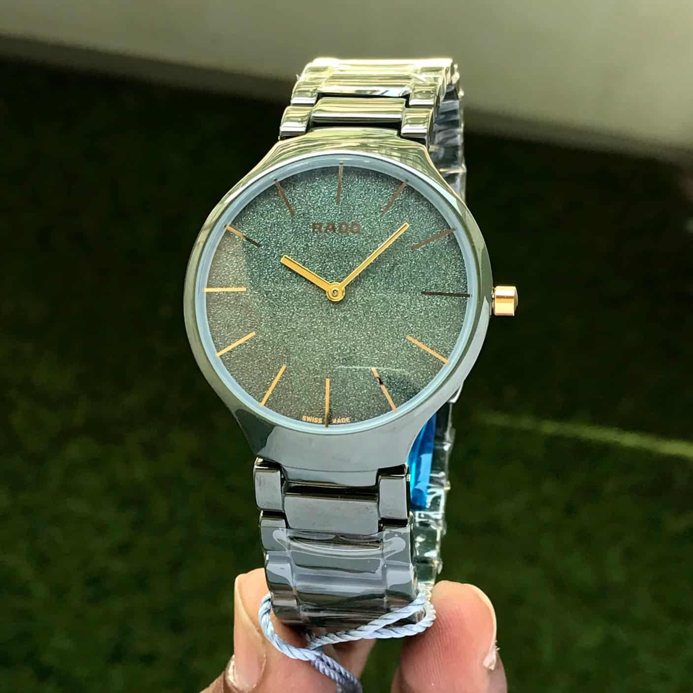 Rado True Thinline Green Ceramica Japanese Unisex Watch