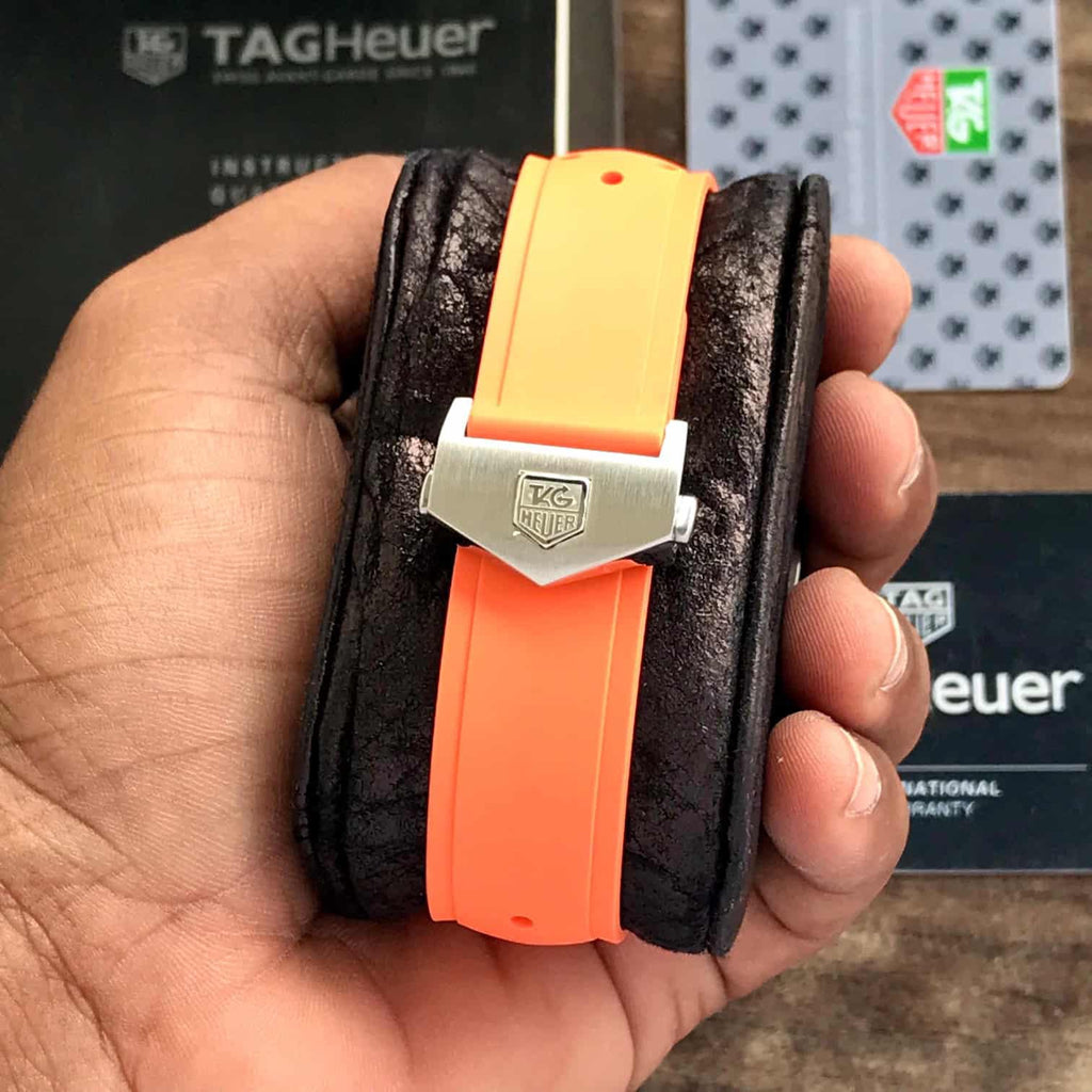 Tag Heuer Formula 1 Blue Dial Orange Strap Japanese Automatic Mens Watch