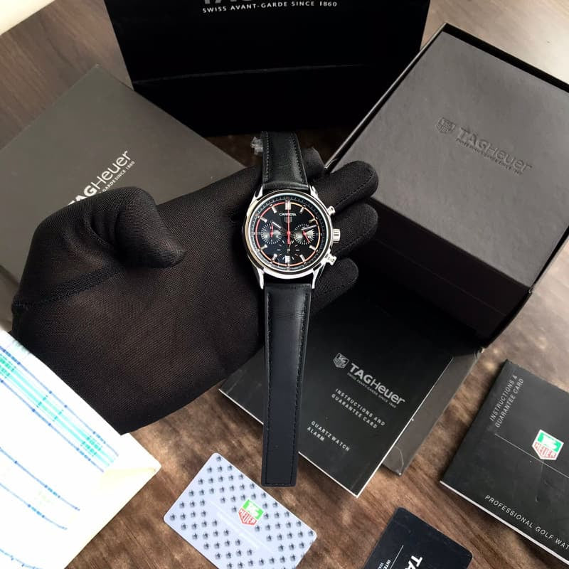 Tag Heuer Carrera Japanese Machinery Black Dial Master Quality Mens Watch