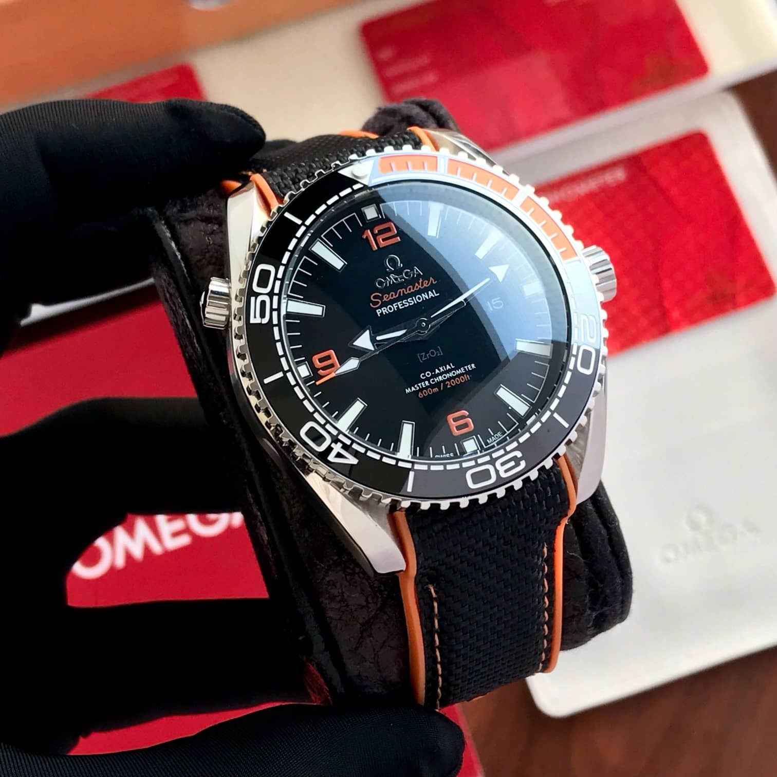 Omega Seamaster Planet Ocean Black Dial Japanese Automatic Mens Watch