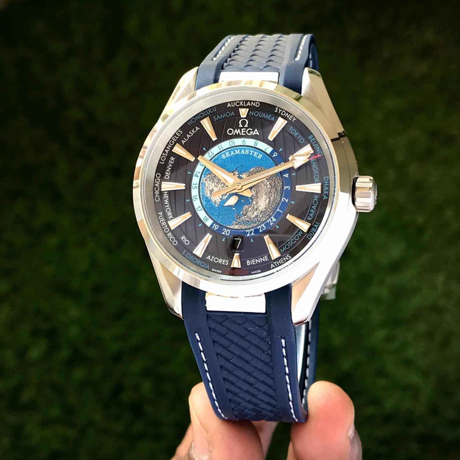 Omega Seamaster Aqua Terra Blue Japanese Automatic Mens Watch