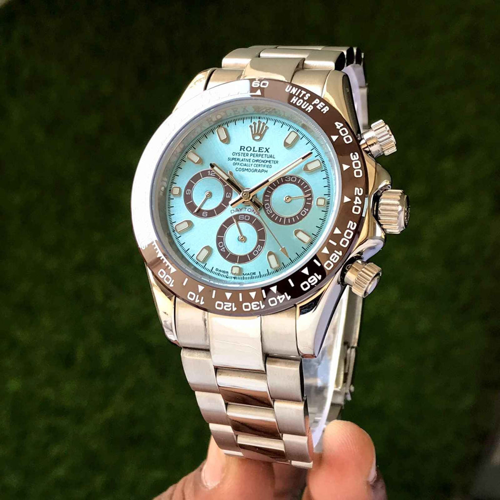 Rolex Daytona Cosmograph Stainless Steel Sky Blue Dial Japanese Master Quality Mens Watch