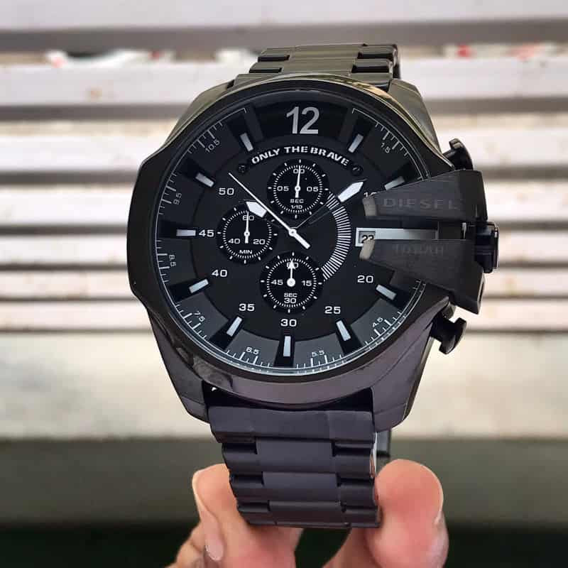 Diesel Mega Chief DZ4283 Full Black Chronograph Mens Watch