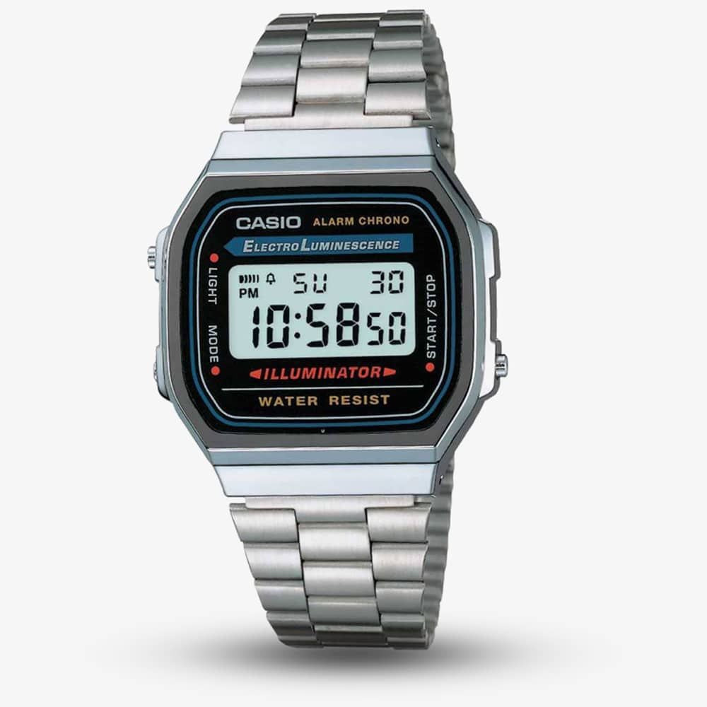 Casio Vintage Retro Collection Digital Watch A168WA-1YES Silver Unisex Watch