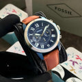 Fossil Grant FS5151 Quartz Stainless Steel and Leather Chronograph Mens Watch