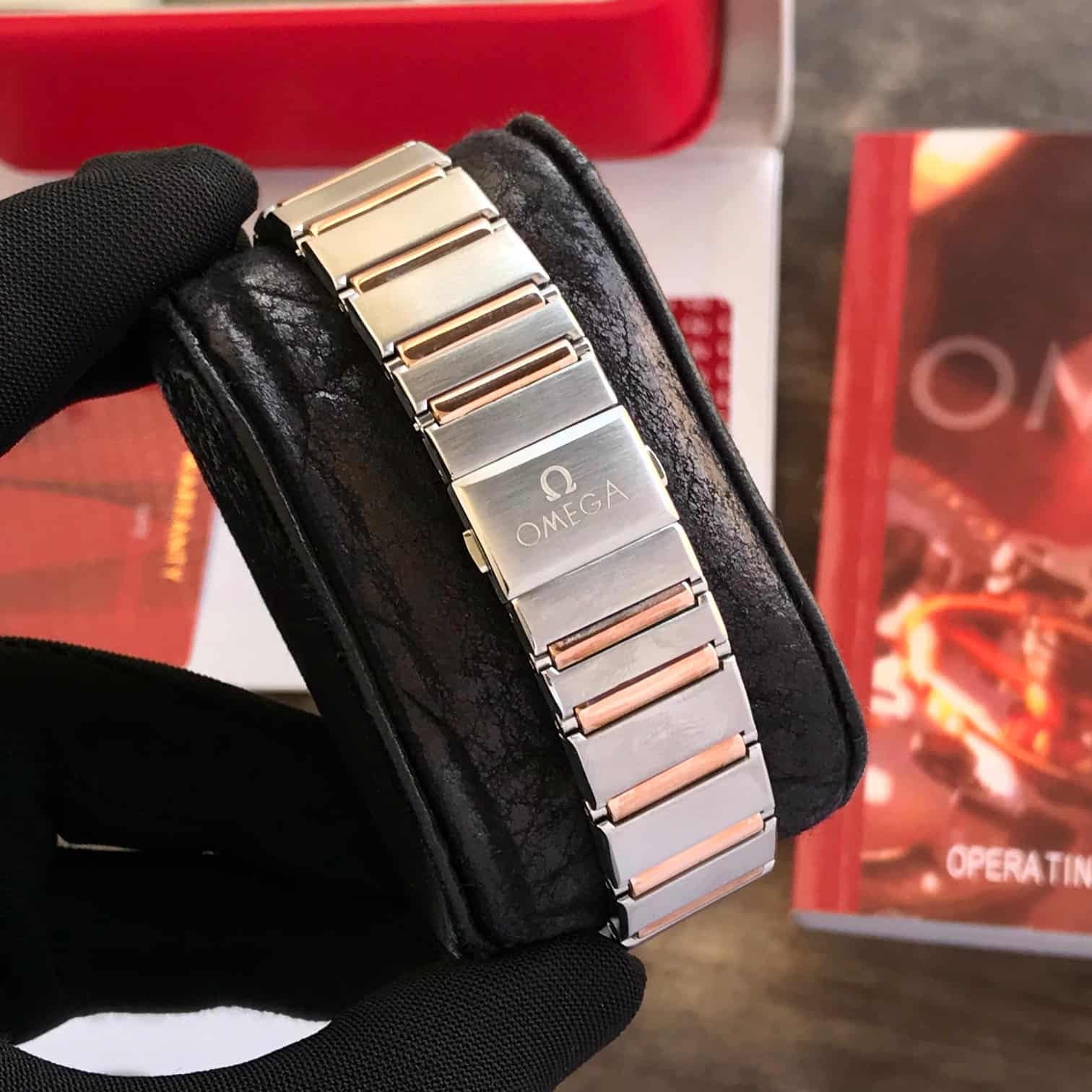 Omega Co-Axial Constellation RoseGold White Dial Japanese Automatic Mens Watch