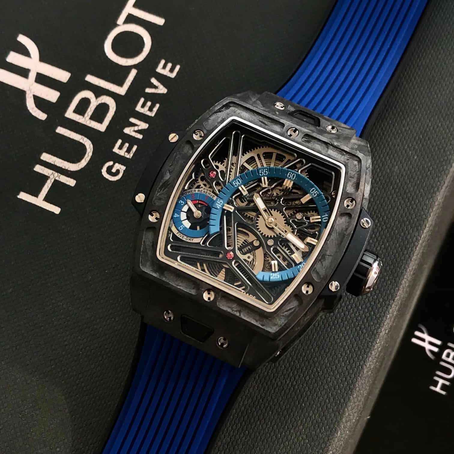 Hublot Spirit of Big Bang Tourbillon Carbon Blue 42mm Swiss Automatic Mens Watch