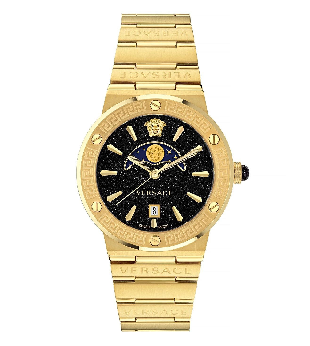 VERSACE VE7G00323 Greca Logo Moonph Full gold Analog Womens Watch