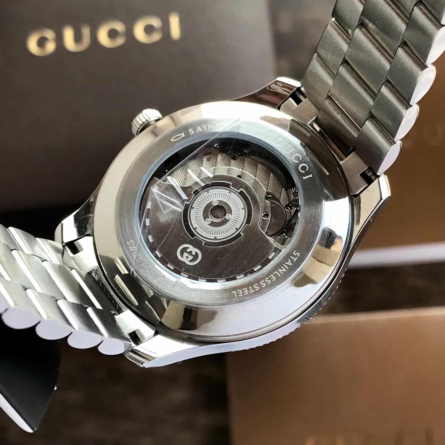 Gucci G-Timeless Blue Dial Stainless Steel Mens Automatic Watch
