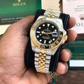 Rolex GMT-Master II With Black Ceramic Bezel Yellow Gold Japanese Automatic Mens Watch